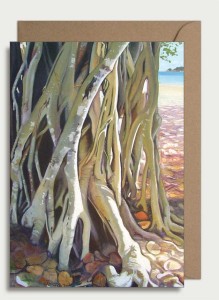 Beach Banyan. A6 card with envelope in protective sleeve. $5.50 AUD