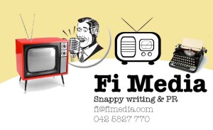 Business card design for PR company.